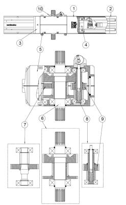 Pièces détachées du moteur ARC B-BH-1B-1BH DITEC