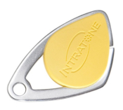 080105/Badge électronique inox coul jaune (colisage par 20) prix un