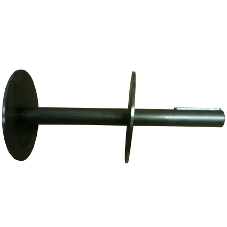 Axe claveté diamètre 50 avec rondelles pour tube de 244.5 x 6.3 extérieur