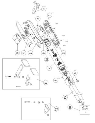 Pièces détachées du moteur LUXO 3R-3B-3BH-4BH-5B-5BH DITEC