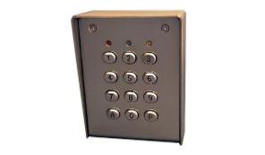 SU2SABTME/Clavier code 2relais boîtier inox touches métal 12/24vca-cc
