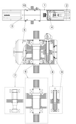 Pièces détachées du moteur BOX3-30-4-40-3SH-3EH-3H DITEC