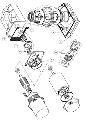 Pièces détachées du moteur CUBICFO-FOH DITEC