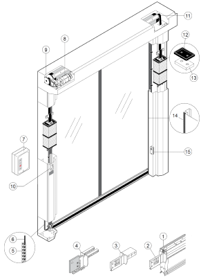 Pièces détachés des porte FLASH C DITEC ENTREMATIC