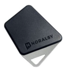 Badge mifare format clé noir code site Noralsy