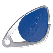 080103/Badge électronique inox couleur bleu (colisage par 20) prix un