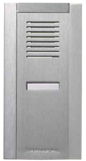 140119/Pack interphone Audio+interface 1 bouton - Finition argent
