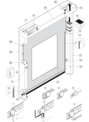 Pièces détachés des porte FLASH CS DITEC ENTREMATIC