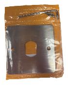 Plaque acier inoxydable 80 x 80 mm perçage tête VIGIK / T25
