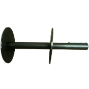 Axe claveté diamètre 50 avec rondelles pour tube de 193.7 x 5.4 extérieur