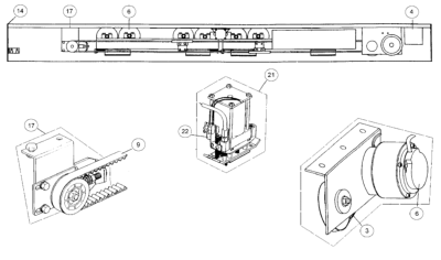 Pièces détachées des portes GTS-L DITEC