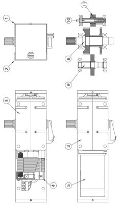 Pièces détachées du moteur DOR1B-1BH DITEC